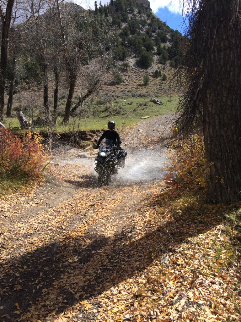 Washing off the bike