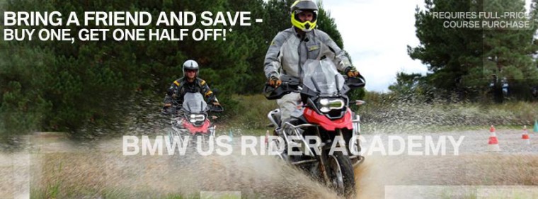 BMW RIDER ACADEMY BUY GET ONE HALF OFF